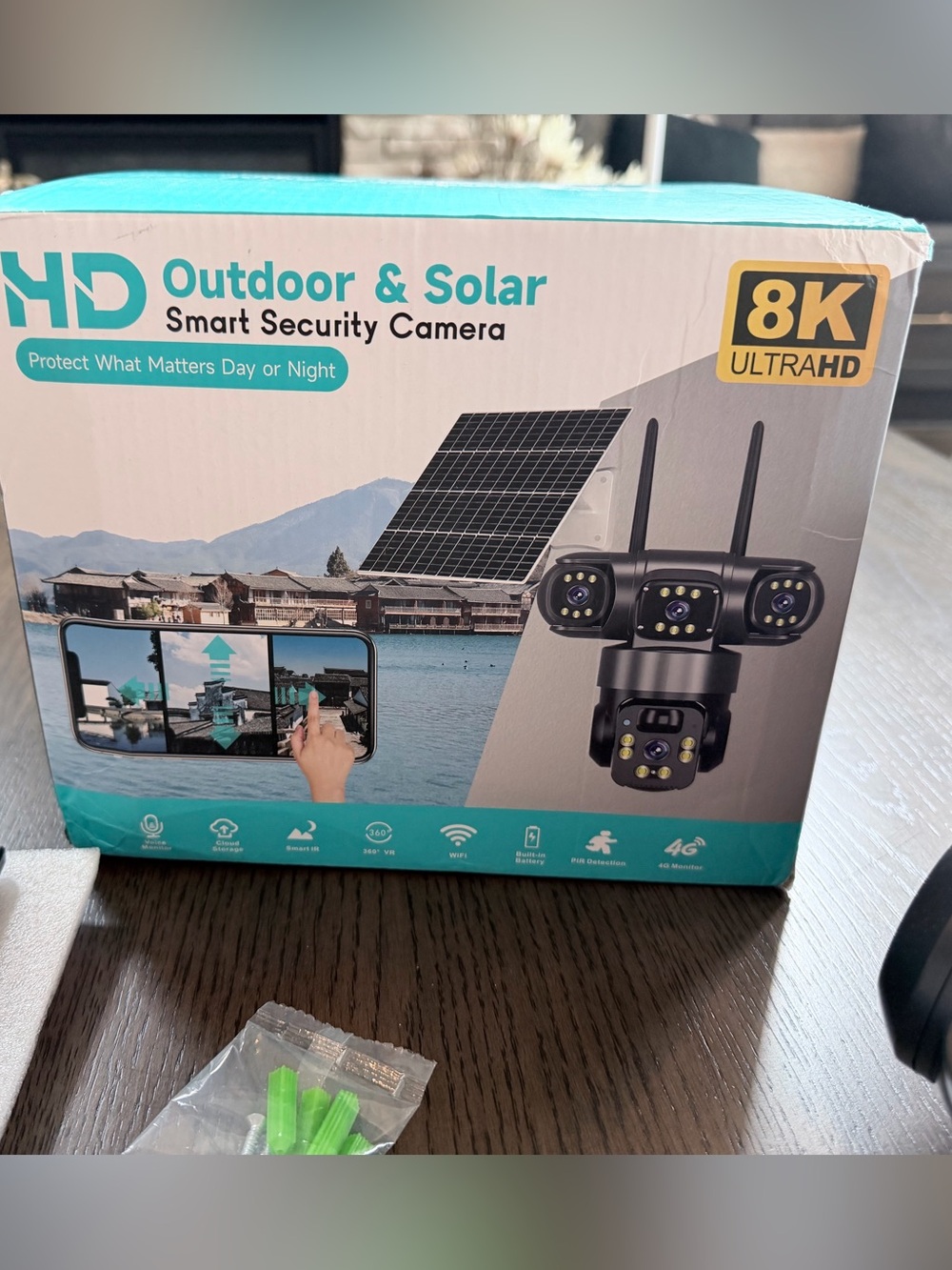 Outdoor & Solar Smart Security Camera - Black - New in Box